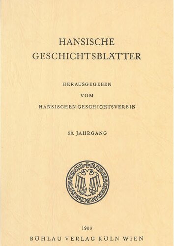 Hansische Geschichtsblätter
