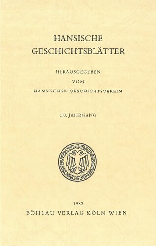 Hansische Geschichtsblätter