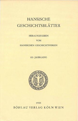 Hansische Geschichtsblätter