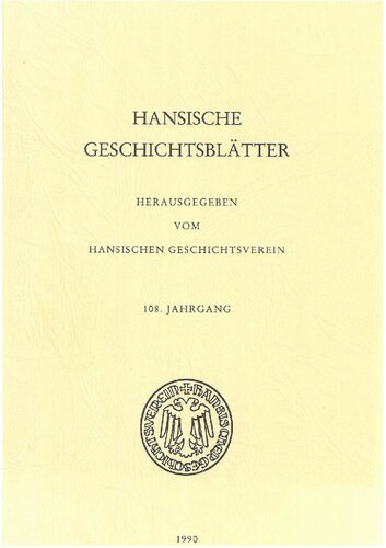Hansische Geschichtsblätter