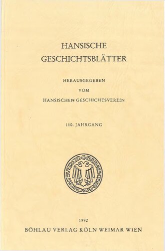 Hansische Geschichtsblätter