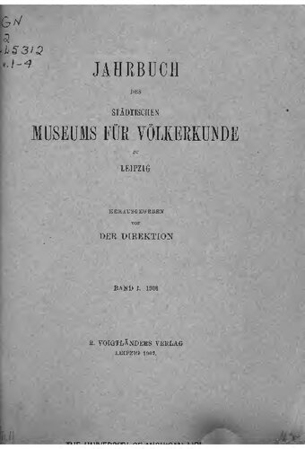 Jahrbuch des Städtischen Museums für Völkerkunde zu Leipzig (1906)