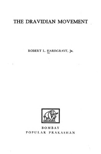 The Dravidian Movement