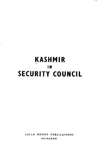 Kashmir in Security Council.