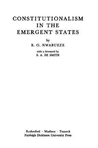 Constitutionalism in the Emergent States