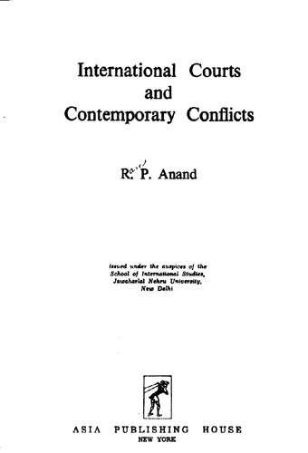 International courts and contemporary conflicts