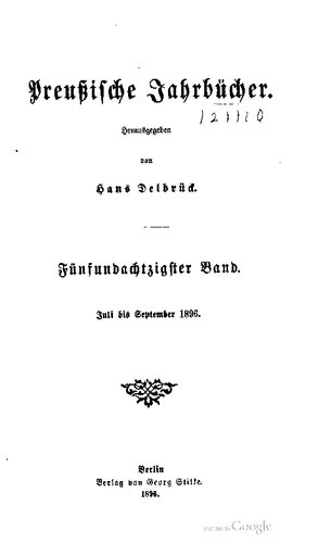 Preußische Jahrbücher