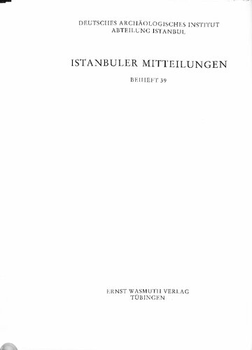 Korinthische Plasterkapitelle İn Kleinasien Und Konstantinopel