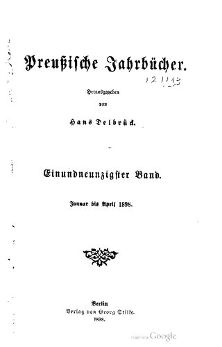 Preußische Jahrbücher