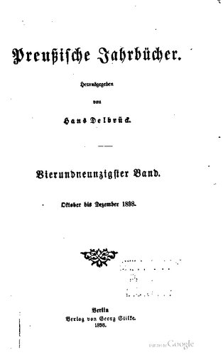 Preußische Jahrbücher