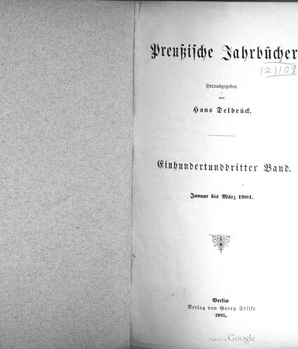 Preußische Jahrbücher