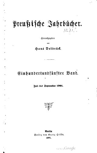 Preußische Jahrbücher