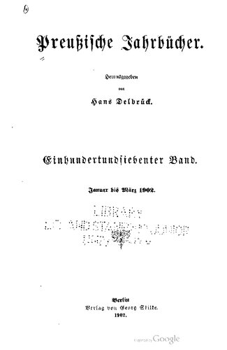 Preußische Jahrbücher