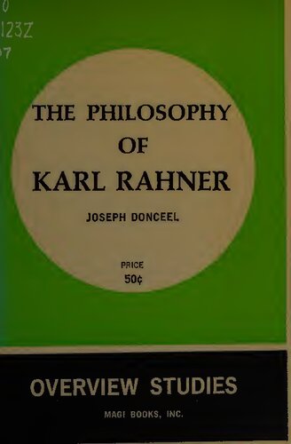 The Philosophy of Karl Rahner