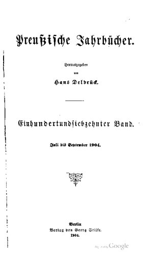 Preußische Jahrbücher