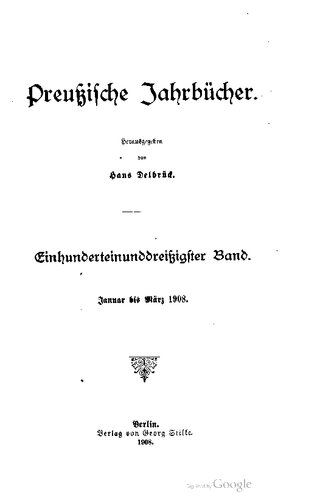 Preußische Jahrbücher