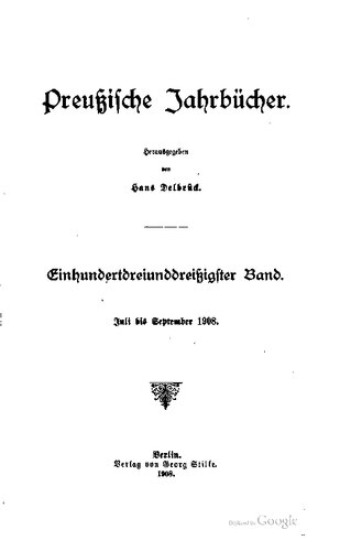 Preußische Jahrbücher