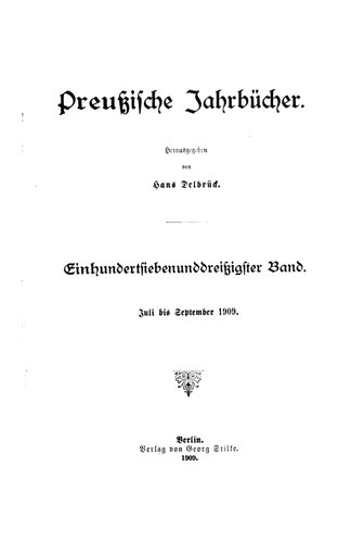 Preußische Jahrbücher