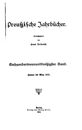 Preußische Jahrbücher