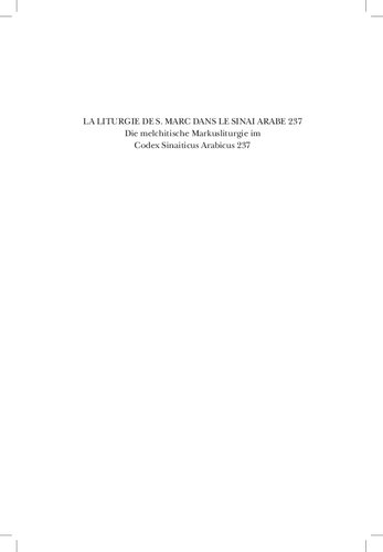 La liturgie de S. Marc dans le Sinai arabe 237