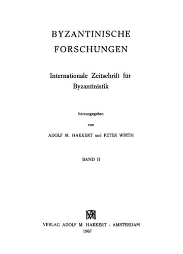 Byzantinische Forschungen