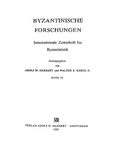 Byzantinische Forschungen
