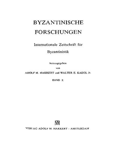 Byzantinische Forschungen