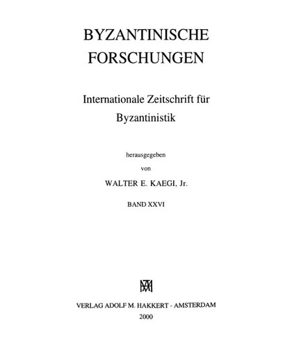 Byzantinische Forschungen