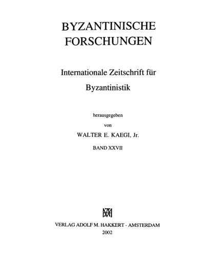 Byzantinische Forschungen