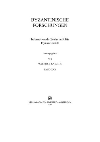 Byzantinische Forschungen