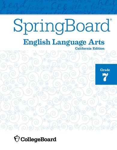 SpringBoard English Language Arts: grade 7