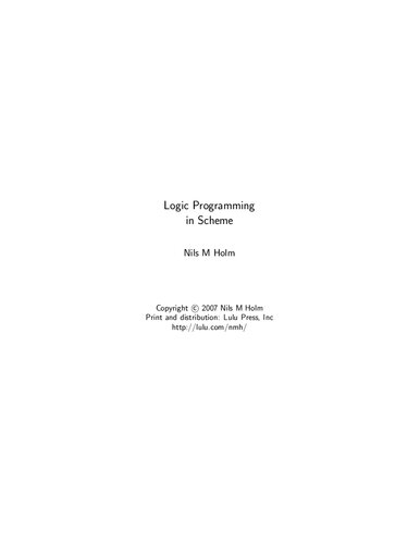 Logic Programming in Scheme