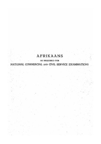 Afrikaans as required for national commercial and civil service examinations