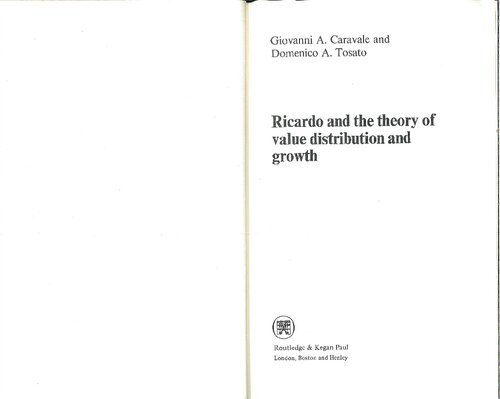 Ricardo and the Theory of Value Distribution and Growth