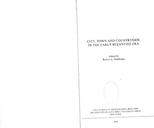City, town and countryside in the early Byzantine era