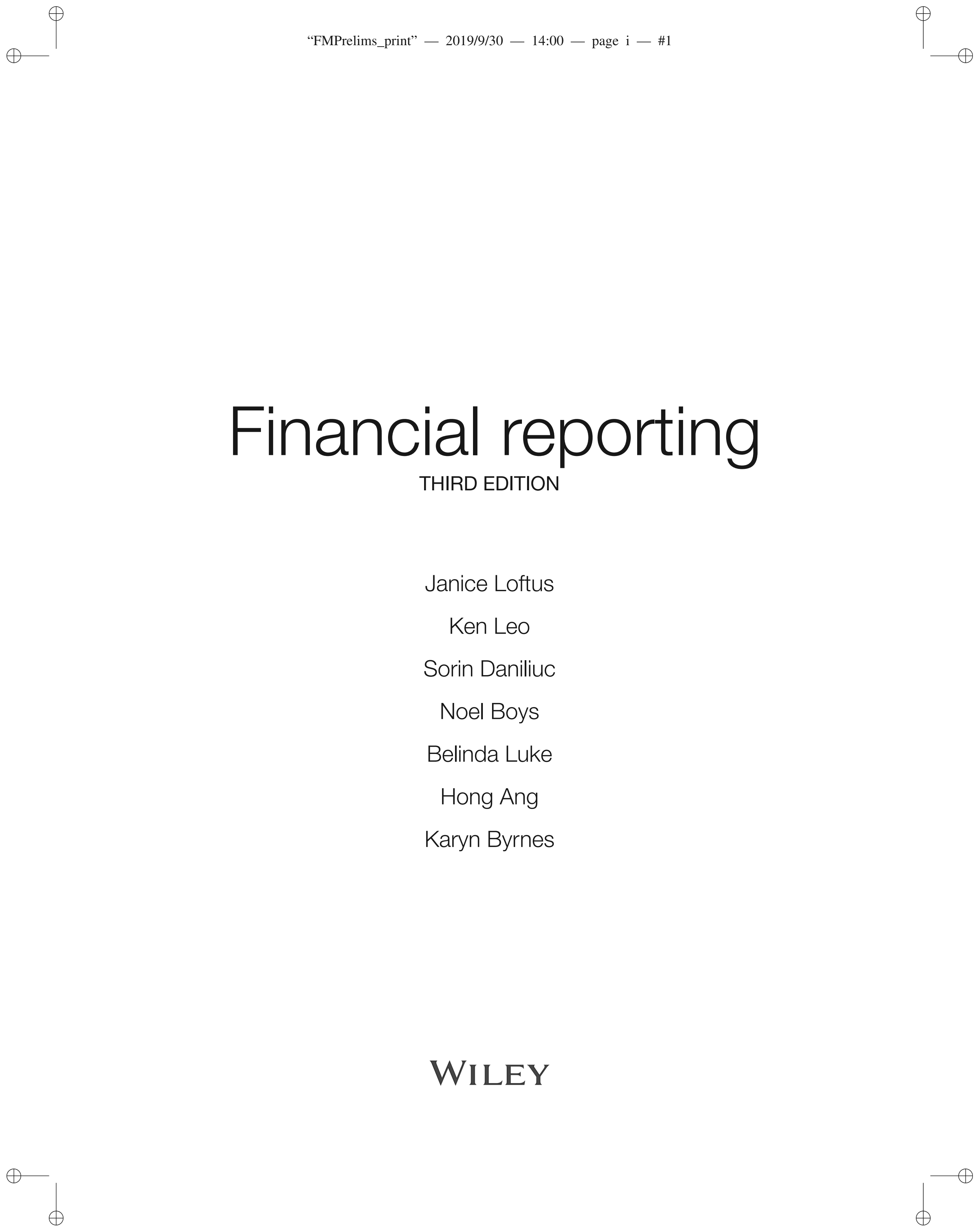 Financial Reporting, 3rd Edition