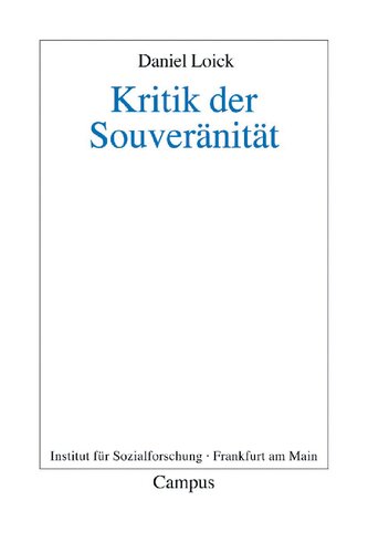 Kritik der Souveränität