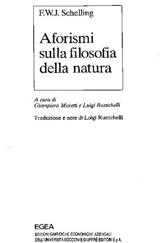 Aforismi sulla filosofia della natura