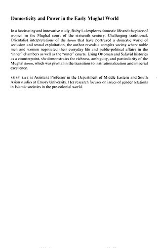 Domesticity and Power in the Early Mughal World