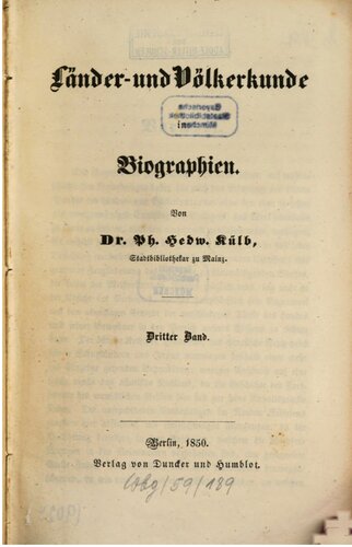 Länder- und Völkerkunde in Biographien