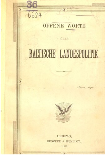 Offene Worte über baltische Landespolitik