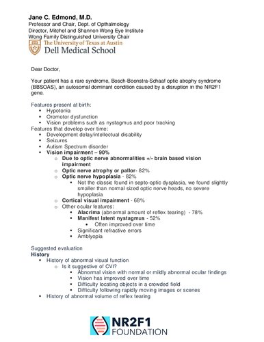 BBSOAS Letter for Providers from Dr. Schaaf