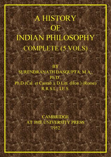 A History Of Indian Philosophy