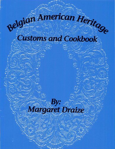 Belgian American heritage customs and cookbook