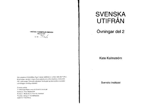 Svenska utifrån. Övningar del 2