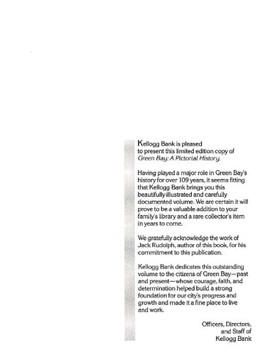 Green Bay, a pictorial history