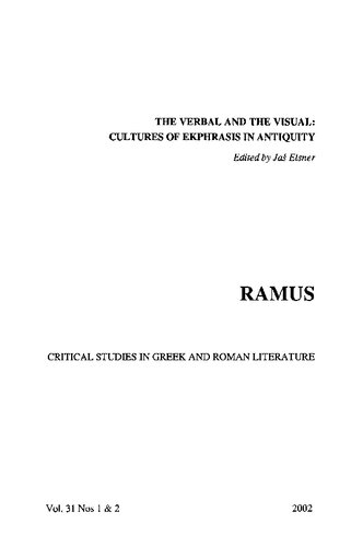 The Verbal and the Visual: Cultures of Ekphrasis in Antiquity