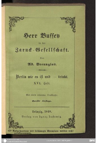 Herr Buffey in der Zaruck-Gesellschaft