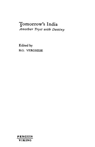 Tomorrow's India, another tryst with destiny