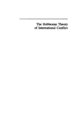 The Hobbesian theory of international conflict